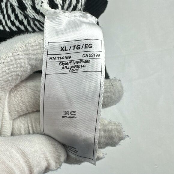 Roxy Hooded Navy Black Striped Sweater Cardigan Knit Women’s Sz XL - Picture 7 of 7